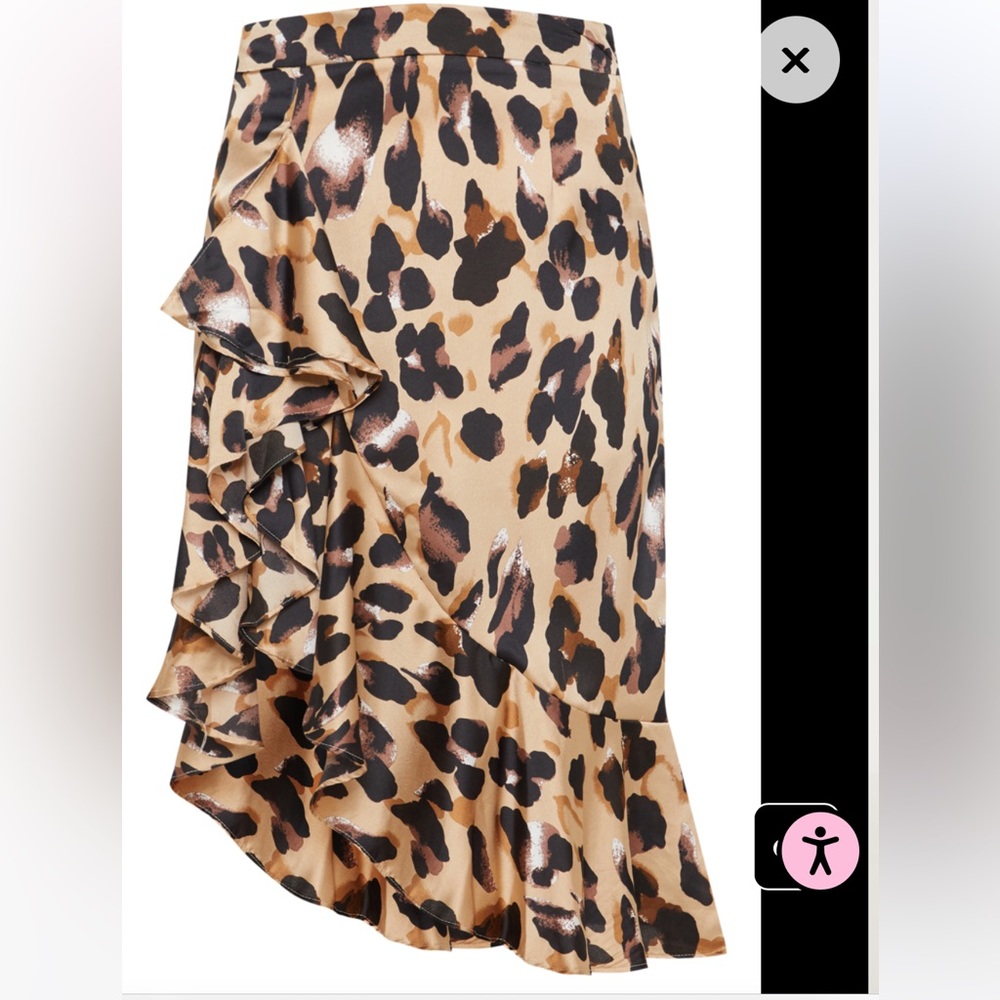 Nasty gal fierce leopard print midi skirt